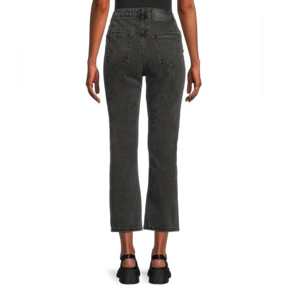 CAVALLI CLASS NWT Black 5-Pocket Straight High-Rise Cropped Jeans. Size M. - Picture 2 of 16